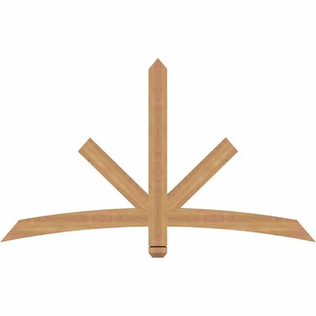 Ekena Millwork Alberta Smooth Timber Gable Bracket, Western Red Cedar, 60"W x 35"H x 1 1/2"D x 3 1/2"F, 14/12 Pitch GBW060X35X0204ALB00SWR